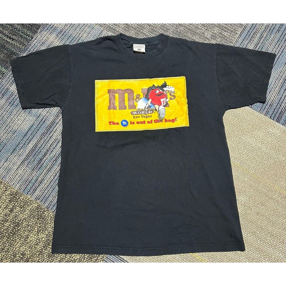 Vintage Y2K M&Ms Las Vegas Promo Food Candy T Shirt Size Medium Made In USA